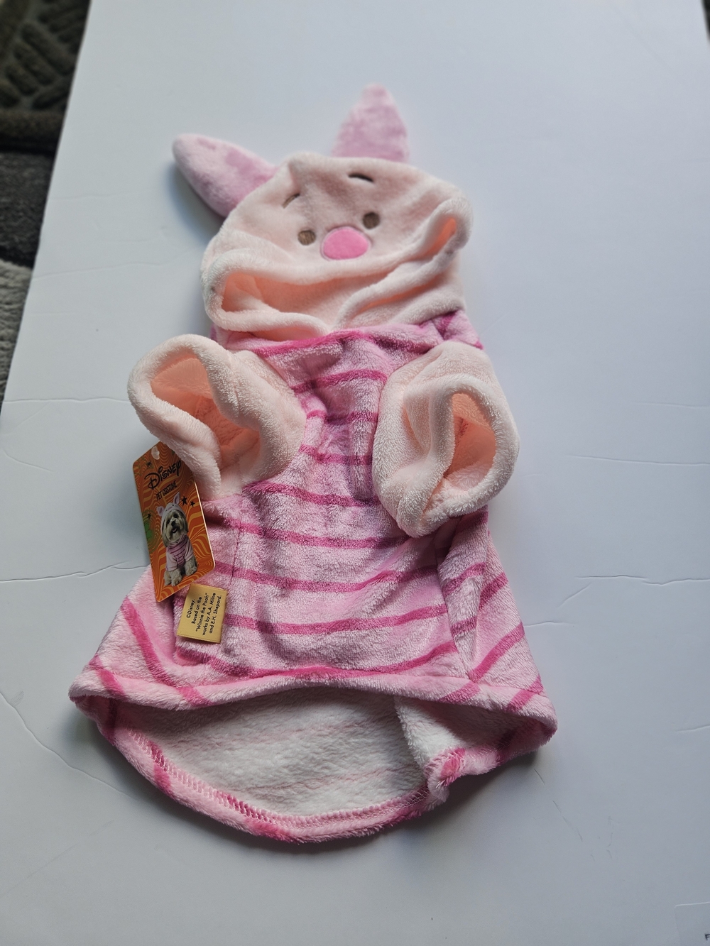 officially licensed Disney Piglet striped pet hoodie costume
